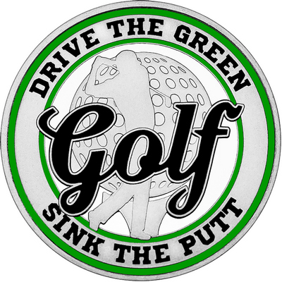 Black "Golf" with Green Outer Circular Borders